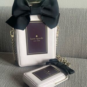 Kate Spade On Pointe pink perfume bottle crossbody bag and coin purse Novelty